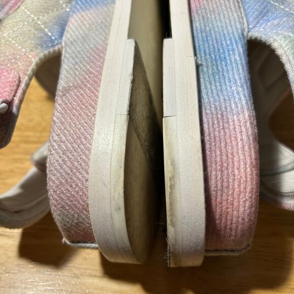 Women Chanel Rainbow Printed Fabric Quilted Interlocked CC Dad Sandals 37 US/6 - Picture 14 of 16